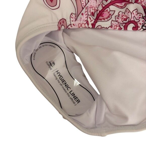 Cupshe Bikini Bottom Women's XL Pink High Cut Swim Bathing Suit NWT - Picture 6 of 10